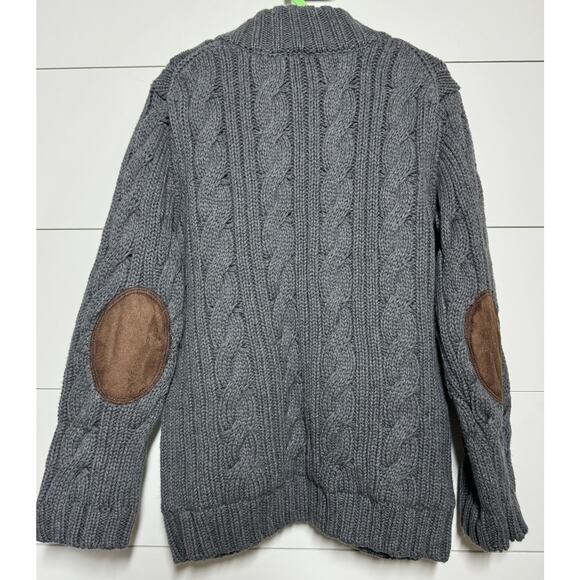 Toddler - Gray Cable Knit Cardigan by Janie and Jack Size 5 - Picture 3 of 3